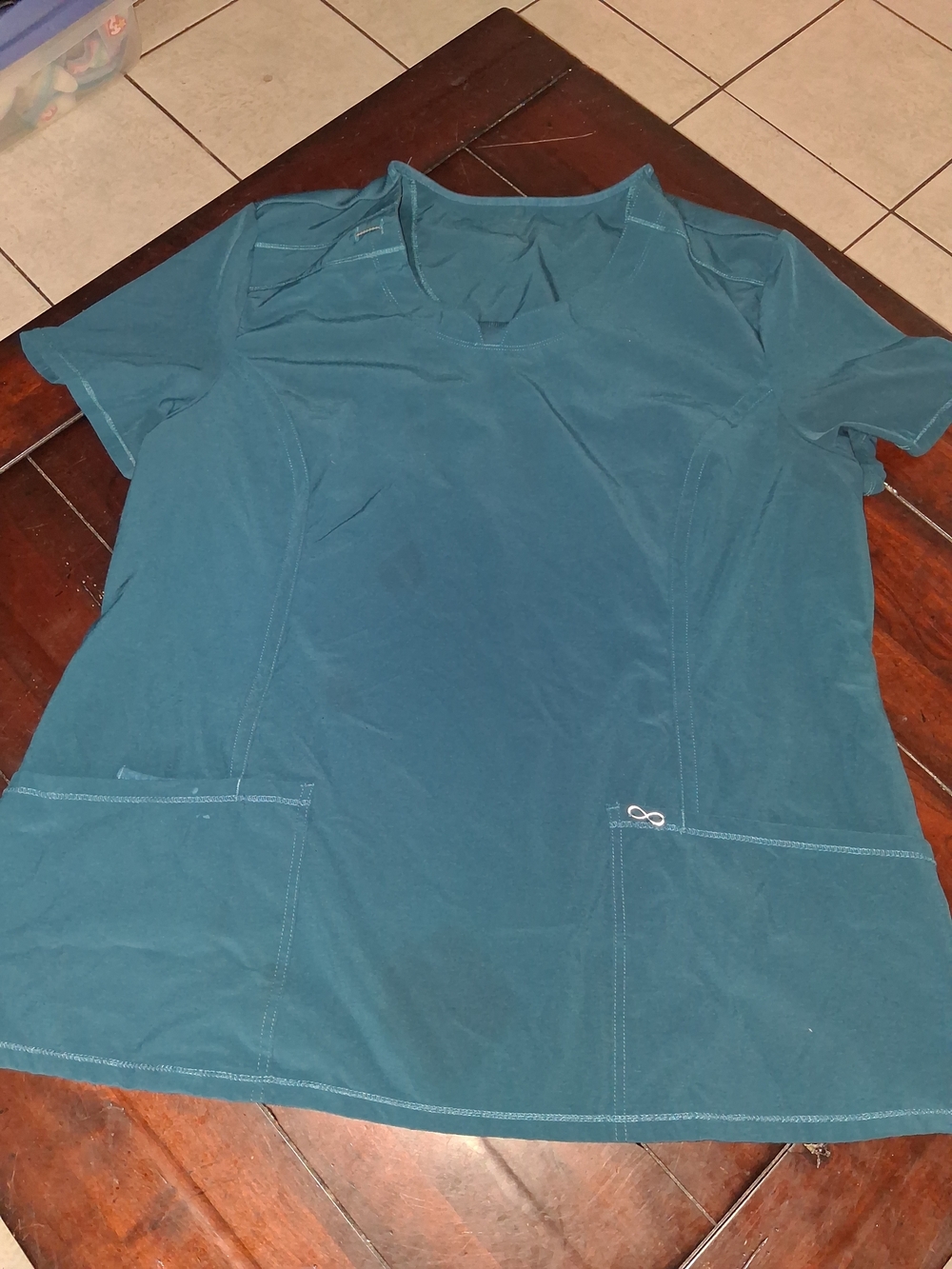 Cherokee Teal Women's Scrub Top